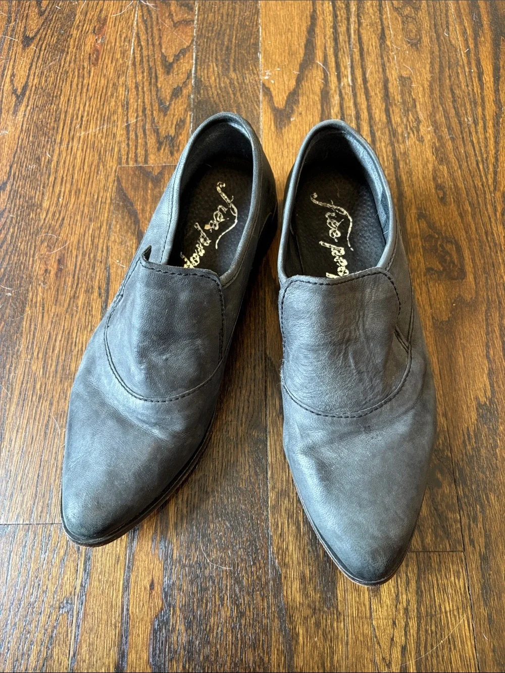 Free People Women's Gray Slip-On Loafers
